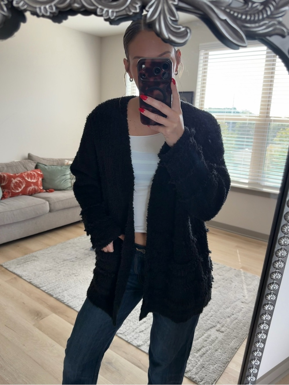 NWOT Barefoot Dreams Size XL Black Boardwalk Cardigan
